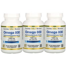2+1 캘리포니아골드뉴트리션 오메가800 알티지오메가3 1000mg 90정 트리글리세라이드