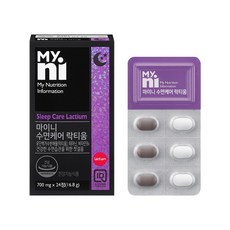일동제약 마이니 수면케어 락티움 테아닌 비타민B6 시계꽃 캐모마일 세인트존스워트 수면질 개선 식약처 건강기능식품 인증, 24정