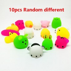 스퀴즈 스트레스볼 스퀴지 10 개/대 Mochi Squishy Toys 미니 Squishies Kawaii 동물 Squishys 파티 부활절 선물 키즈 스트레스 릴리프 장난감, [02] ordinary 10 random