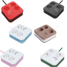 소보로샵 디자인 멀티탭 예쁜 인테리어 네모탭 3구 1 4M 2 포트 USB 멀티 콘센트 블루