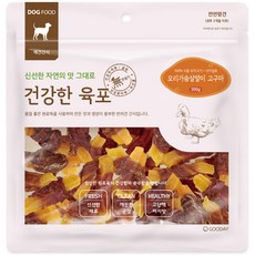 굿데이 강아지간식 건강한 육포 300g, 오리가슴살말이 고구마, 1개