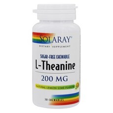 솔라레이 L-테아닌 200mg 내추럴 레몬-라임 츄어블, 30개입, 1개