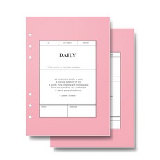 퍼니메이드 6공 다이어리 데일리 리필속지 2p세트, 160매