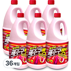 아토세이프 매직싹 배수구뻥 배수구 세정제, 2L, 36개입