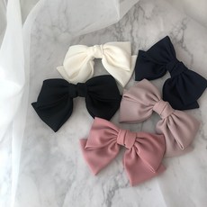 (당일발송) 왕리본핀 청순 쉬폰 리본 헤어핀 17컬러 반머리핀 디어망고 리본머리핀 여리여리 여신 헤어