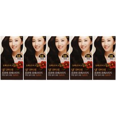 댕기머리 포르테 프레스티지 한방칼라크림 새치 염모제 + 샴푸 7ml, 6호 흑갈색, 5개