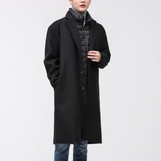 [오버나인] 남자 빅사이즈 오버핏 싱글코트 모직코트