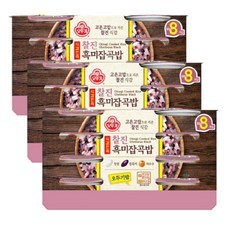 오뚜기 식감만족 찰진 흑미잡곡밥 210g 24개