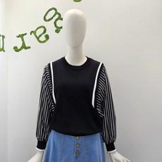 페이지플린프렌치스트라이프니트티/F3AKN475A