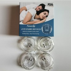 안티 코 고는 중지 코 클립 실리콘 자기 수면 트레이 수면 보조 무호흡증 가드 밤 장치 케이스 안티, 4개