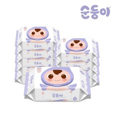 순둥이 네이처 프리미어 유아물티슈 캡형, 70매, 10팩