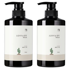 살림백서 오푼티아 & 밤부 바디로션 베베머스크향, 2개, 500ml