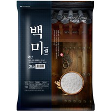 오리지널그레인 2022년산 백미, 3kg, 1개
