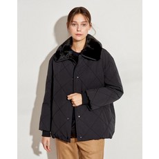 21FW 블랙 탈착카라 구스다운점퍼 DLJU1DY01BK