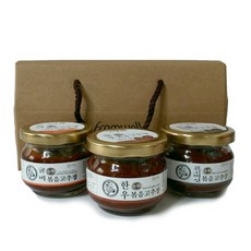 팔도보부상 볶음고추장 선물세트 아씨세트, 120g, 04.한우 굴비 표고버섯, 3개입