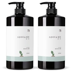 살림백서 오푼티아&밤부 샴푸 화이트머스크향, 1000ml, 2개
