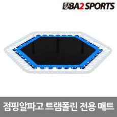 바투 6각 트램폴린 점핑팰리스 점핑알파고 전용 교체용 매트 레드 블루