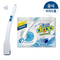 이지드롭 변기크리너 블루핸들 1개+리필1팩(12개입레몬향)