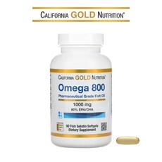 CGN CG땡 켈리포니아 골드 뉴트리션 오메가3 800 RTG 알티지 1000mg 90정 고약사 약들약, CGN 오메가800 1000mg 90정 2팩