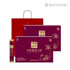 개성상인 석류홍삼스틱 10ml 30포 x 2박스 (총 60포) /전용쇼핑백 /개성인삼농협, 2개