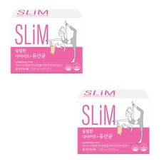 슬림한 다이어트 유산균 프로 프리 바이오틱스 가르시니아 캄보지아 추출물 프락토올리고당 유산균먹이 락토바실러스 종균 뱃살 체지방 유해균 감소 유익균증가 장건강, 60포 x 2박스, 2box