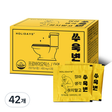 홀리데이즈 매일 상쾌한 쾌변 쑤욱변 프로바이오틱스 건강기능식품, 800mg, 42개