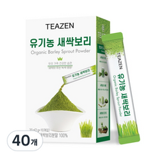 티젠 유기농 새싹보리 분말 스틱, 2g, 40개
