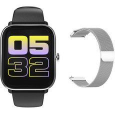 타니프로 스마트워치 5중광원센서 앱GPS, 본품(플래티넘실버), 밴드(실버메탈), 43mm, GPS