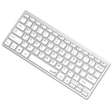 로이체 휴대용 슬림형 블루투스 5.0 무선 키보드, 실버, KT3 PRO, 텐키리스