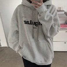 [랜덤플레이] 빅 영문 로고 데일리룩 오버핏 베이직 후드 티