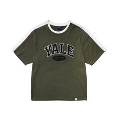 남자 여자 쿨 면 봄 반팔티 티셔츠 예일 (23SS) MIXED 2 TONE ARCH TEE KHAKI