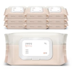 데일리워터 간편한장 행주티슈 캡형 80매, 10팩