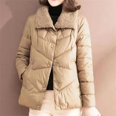L.ONLINE SHOP여성 겨울 기모 양털 패션 숏패딩 빅사이즈 바람막이 패딩 숏패딩 경량패딩 롱패딩