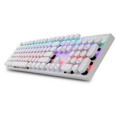 앱코 HACKER K840 조약돌 레트로 기계식키보드, 화이트, 갈축