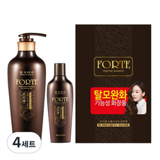 댕기머리 포르테 프레스티지 탈모완화 기능성 샴푸 500ml + 145ml, 4세트