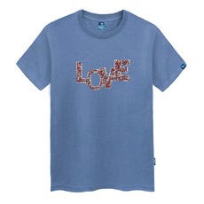 진마니아 큐빅레드러브 라운드 반팔 티셔츠 TS-126