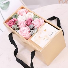 메이코글로벌 조화 비누꽃 용돈박스, 핑크