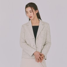 미쏘 여성용 트위드 테일러드 싱글 자켓