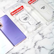 노바텍 갤럭시 마그네틱 맥세이프 클리어 케이스 Galaxy S22 S21 S20 Note20 플러스 울트라