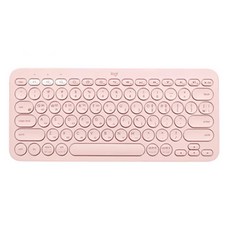 로지텍 블루투스 멀티 디바이스 키보드, K380, 파우더 핑크