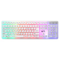 ZIO G-Light 레인보우 LED 유선키보드, 화이트, G-Light 레인보우 LED 키보드, 상세페이지 참조
