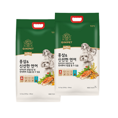 정관장 지니펫 더 홀리스틱 홈삼사료 프리미엄사료 강아지사료 홍삼&신선한 연어 3.8kg x 2개 7.6kg