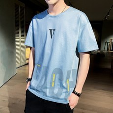 피어니스트 남성용 V로고 라운드넥 반팔 티셔츠