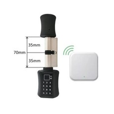 스마트 잠금 Tuya 앱 지문 실린더 생체 인식 전자 도어 디지털 키패드 키리스 잠금128398, 블랙 70 게이트웨이, 12 Black 70 Gatway