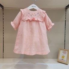 [아가방}]논현점*프릴 살짝 자수 포인트로 사랑스런 느낌에 원피스/바람솔솔 시원한 원피스/ 아가방 초특가