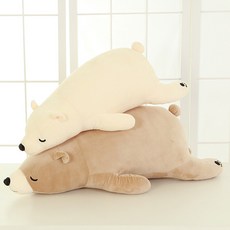 순잠 허니버블 곰돌이 북극곰 바디필로우 애착인형, 화이트