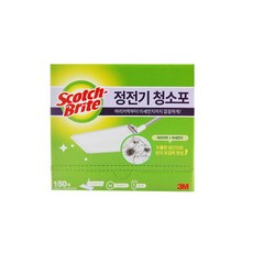 3M 스카치브라이트 정전기 청소포 150매, 대 형 37cm x 19cm