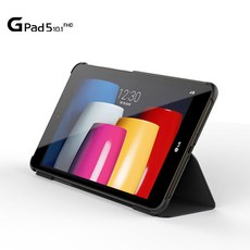 보이아 [4시 이전 주문건 당일 발송] LG G패드5 10.1 플립케이스+지패드5 정품필름증정(1P) LMT600 LMT605, 플립 / 블랙