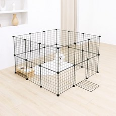 펫초이스 DIY 울타리 23p + 철망문1p 세트, 블랙