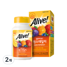얼라이브 원스데일리 멀티비타민, 60정, 103.4g, 2개